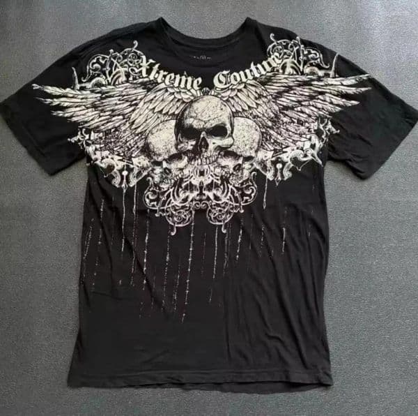 Men's T Shirts European And American Summer Fashion Skull Letter Print Comfortable Breathable Round Neck T-shirt Outdoor Street Top