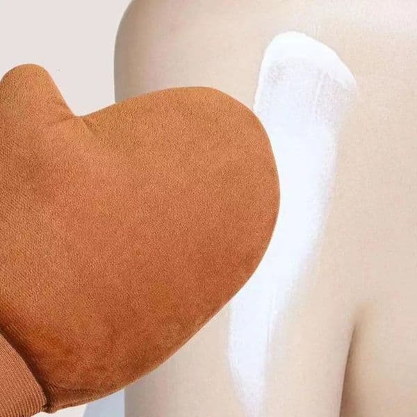 Body Lotion Glove Self-Tanning Mitt Double-Sided Prevents Sticky Hands Applicator Quick Dry Flocking Glove Makeup Applicator 260515