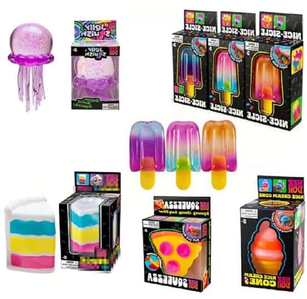 Needoh Nice Cube Sensory Stress Squishy Fidget Dippin Dazzler Mini Squeeze Ball Gift Box For Kids Adults Anxie Relief Daily Work Decompression Toys Puppy