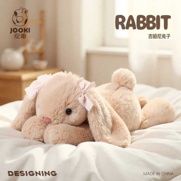 35CM Cute Rabbit Stuffed Plush Toy Long Ear Easter Bunny Soft Plushies Doll Sleeping Bedroom Decor Baby Girls Birthday Kid GiftsJ260515