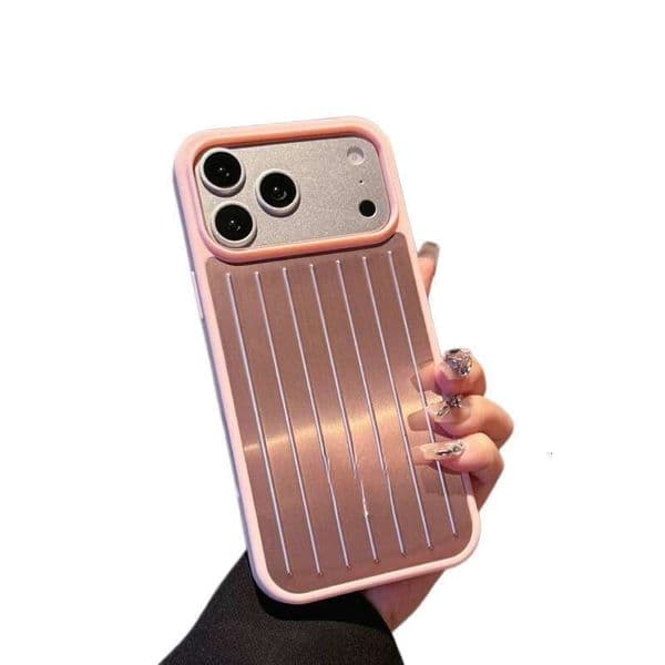 Rimo Phone Case Designer Rimowalugage Phone Case Coque Telephone Luxe 3D Corrugated Stripe Stylish Business Luggage 3d I 17 Pro Max Groove Cover