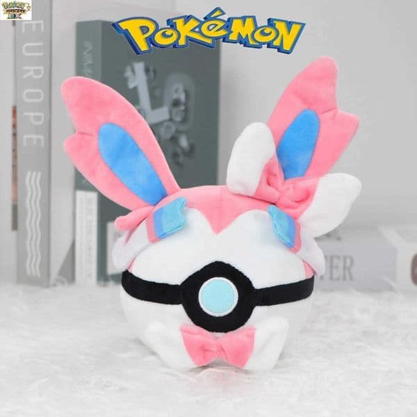 Master Ball Plush Toy Sylveon Stuffed Animal Collectible Soft Plushies Cute Cartoon Character Great All Star Collection Gifts L260515MSUN