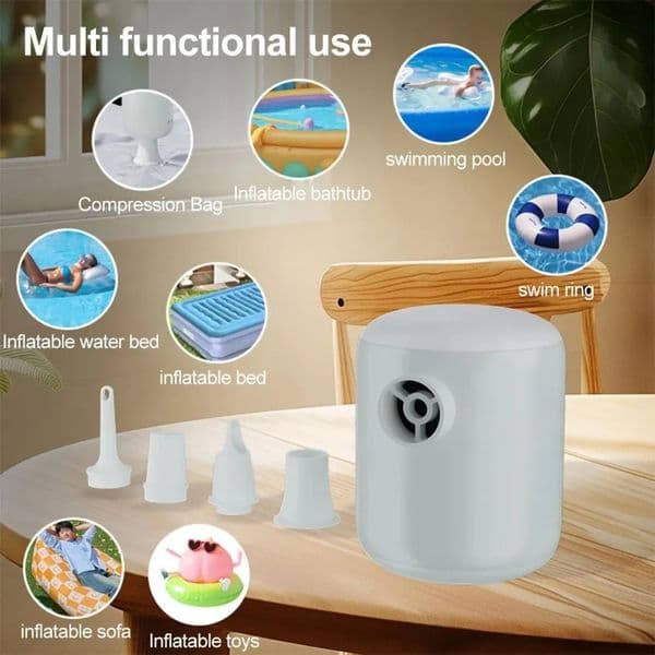 Luxury Designer Decor Camping Light Inflator 4000Pa Electric Rechargeable Mini Inflate Deflate Pump room For Mattresses Beds USB Battery Air 7