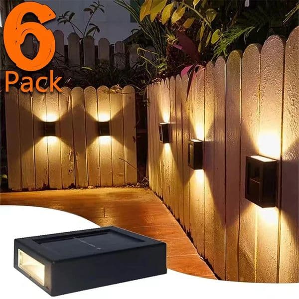 16pcs Solar Light Outdoor Up and Down Wall Washer Light Waterproof Solar Lamp Garden Street Balcony Yard Stairs Fence Decor 260514