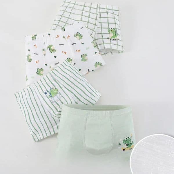 Summer Kid Thin Mesh Breathable Panties 4PCS Boy Soft Comfort Antibacterial Knickers 3y Young Child Underwear Cute Print Briefs 260514