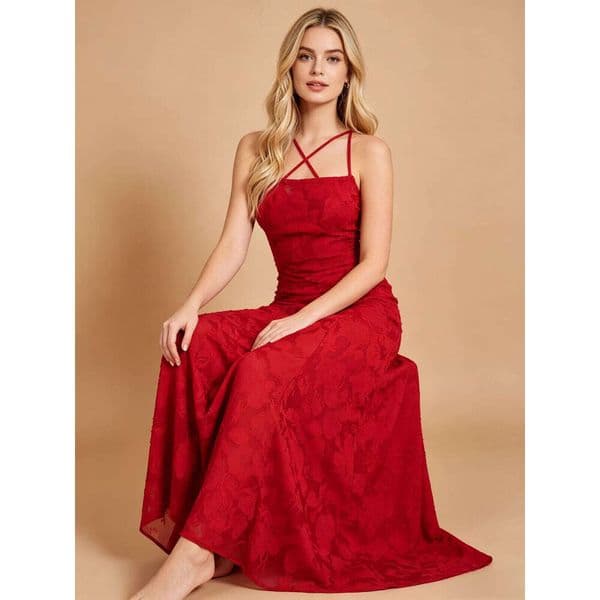 2026 summer designer European and American street fashion slim fit women's strapless hollow dress