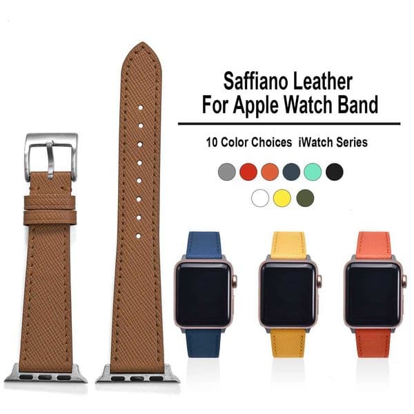 Saffiano Strap 49/46/45/44/42/41/40/38mm For Watch Leather Watchband For Iwatch Series 1-10 Ultra SE 2 Watch Accessories X260514