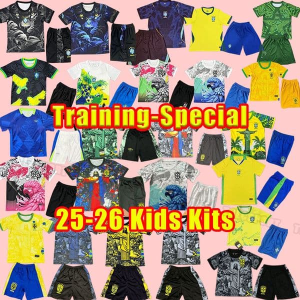 2025 soccer jerseys world 2026 cup PAQUETA NERES COUTINHO bRAZILS football shirt FIRMINO JESUS MARCELO PELE brasil Full Kits Men child Kids adult goalkeeper special