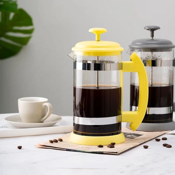 Stainless Steel Glass Teapot Cafetiere French Coffee Tea Percolator Filter Press Plunger 1000ml Manual Coffee Espresso Maker Pot 260513