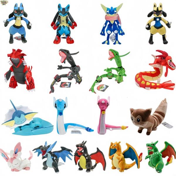 70 Styles Pokemon Sleeping Vaporeon Plush Toys Kawaii Charizard Lucario Dragonair Rayquaza Gyarados Sylveon Greninja Dolls Gift L26051516N6