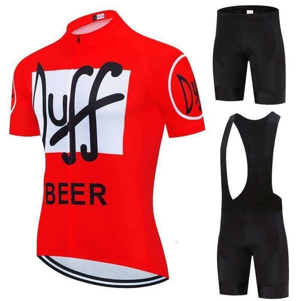 Summer Men's Cycling Jerseys Set 2024 DUFF Red MTB Bicycle Short Sleeve Outdoor Clothes Quick Dry Ropa De Ciclismo Hombre W260515