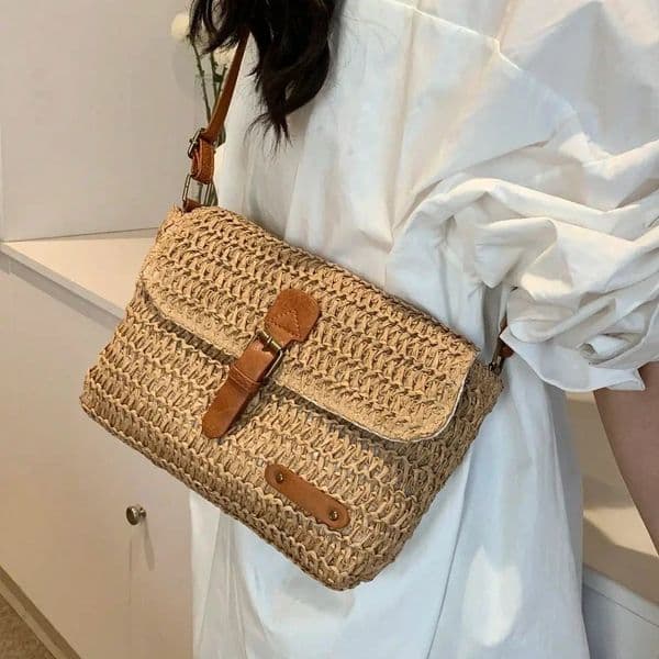 Fashionable Straw Womens Bag Trendy Vacation Casual Shoulder Crossbody Versatile Stylish 260514