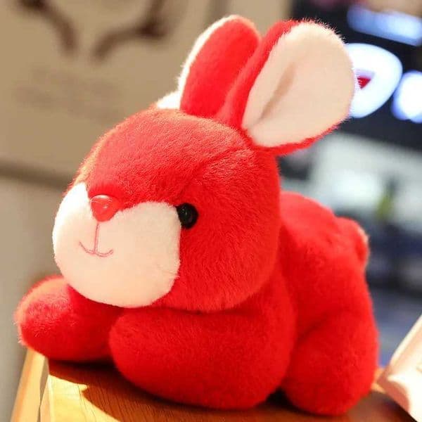 Generic Cute Soft Plush Rabbit Stuffed Animal Simulation White Red Bunny Doll Toy For Children Ideal Mid Autumn Festival Gift Z2605151