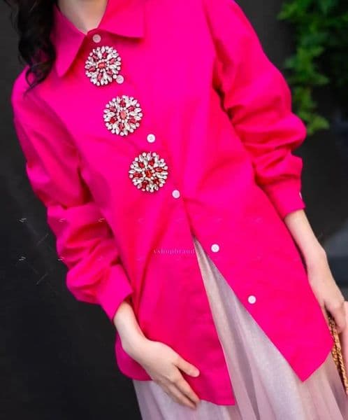 In Spring Cotton Shirts and Blouses For Womens Buttons Up Long Sleeve Tops Blusas Korean Clothes 260515