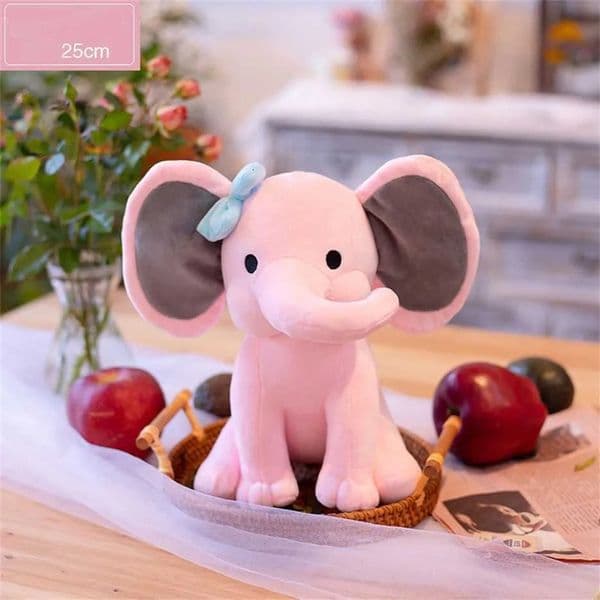 2026 New Cute Plush Elephant Toy With Bow Multi Colors Sleeping Baby Soothes Doll Stuffed Animals 50% Off Online Designer 02