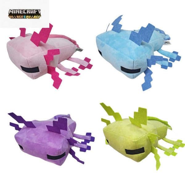 Minecraft plush toy merchandise cartoon anime doll hexagonal salamander doll childrens gift doll L260515JMS5