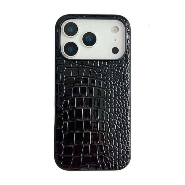 Snake Lichi Pattern Leopard Print PU Leather Case for IPhone 17 Air 16 15 14 Plus Pro Max Shockproof Rugged Protector Back Cover 26Y0515