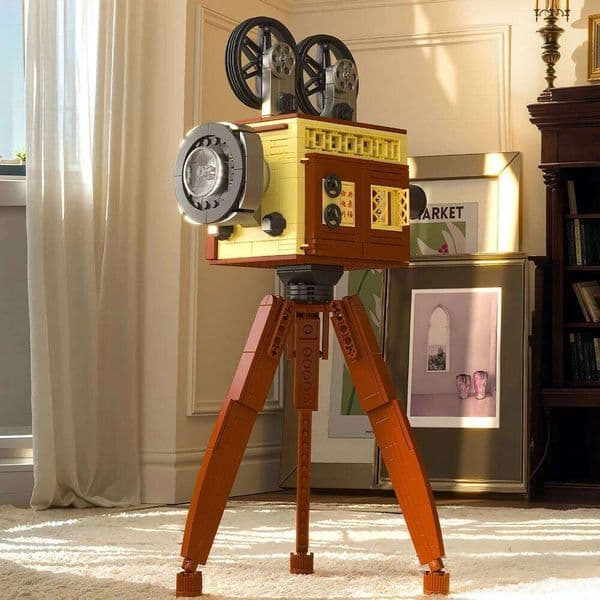 European Style Home Projector Coffee Machine Mini Building Block Toy Model, Birthday Gift for Both Kids and Adults