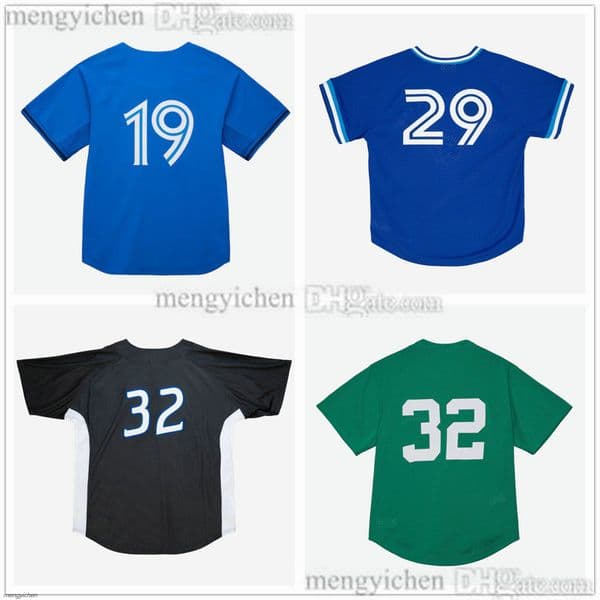 Retro Men's Baseball Jersey 19 Jose Bautista 29 Joe Carter 32 Roy Halladay Vintage Stitched
