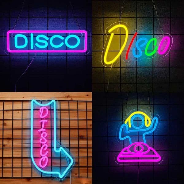 Disco Series Neon Sign For Wall DecorLight Up Sign For DJ Music BarMusic StudioMan Cave Party DecorGift For Disco Lover X260514