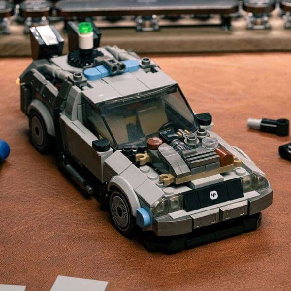 Classic Movie Racing Car 1:24 Building MOC Blocks Model Cars Toys Back Future Bricks Vehicle Festival Gifts for Kids Adult