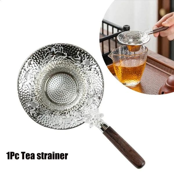 Luxury Designer Decor Mental Mesh Strainer Stainless Steel room Filter Sieve Teaware Lace Drain Useful Tea Infusers Kitchen Accessories Deco 14