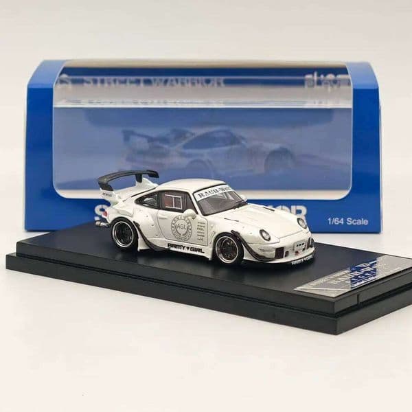 SW 1/64 Scale for 993 AGL White Sport Car Diecast Miniature Model Collection Auto Toys Gift W260515