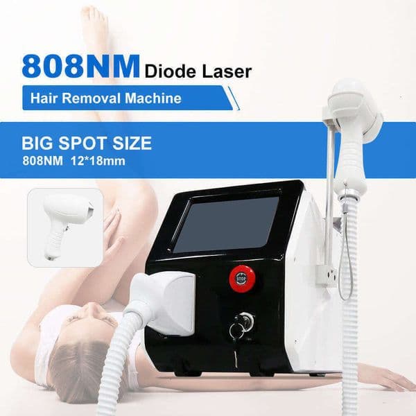 New 808Nm Diode Laser Painless Hair Removal Machine Non-Invasive Laser Powerful Permanent Effect Depilation Skin Smoothing Quick Ice Freezing Machin