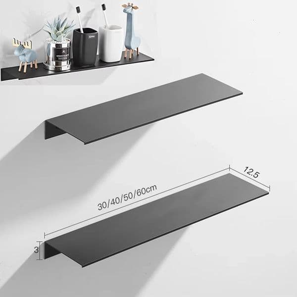 30/40/50CM Bathroom Shelf Aluminum Floating Shelves for Wall Mounted Shower Organiser Kitchen Storage Rack Bathroom Accessories 260513