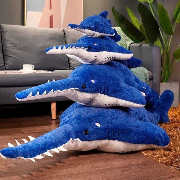 Giant Serrated Shark Soft Plush Toy Birthday Gift Sea Serrated Shark Pillow Sofa Cushion Kids Stuffed Toys Cartoon Home DecorJ260515