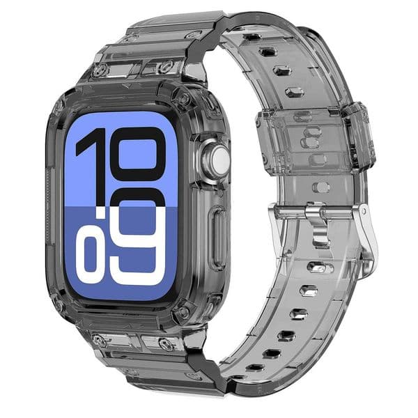 Watch Clear strap 42mm 46mm Jelly Crystal bumper strap for iWatch Series s10 stylish sports strap X260514