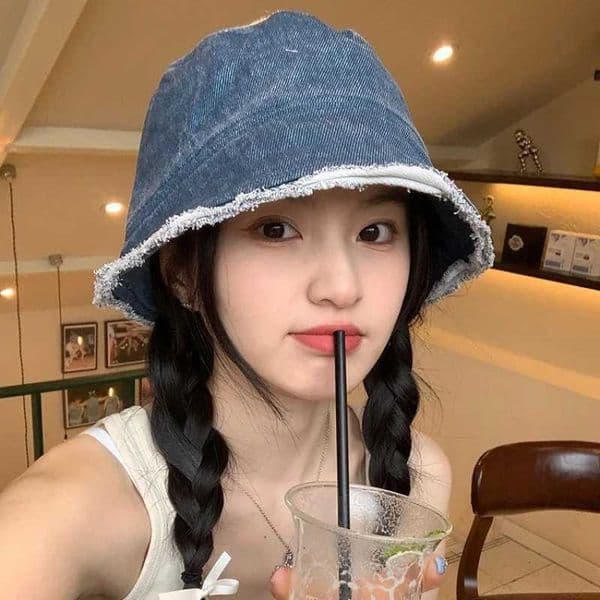 Retro Denim Washed Bucket Hat for Women Fashion Bob Folding Fisherman Cap Outdoor Sunshade Wide Brim Panama Sun Hats T260515