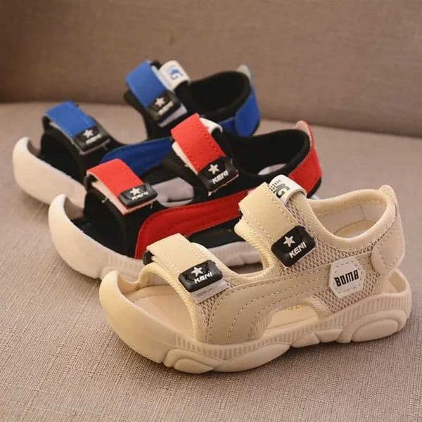 Summer new children barefoot sandals boy soft bottom beach shoes anti-kick protection head toddler functional sandalsT260515