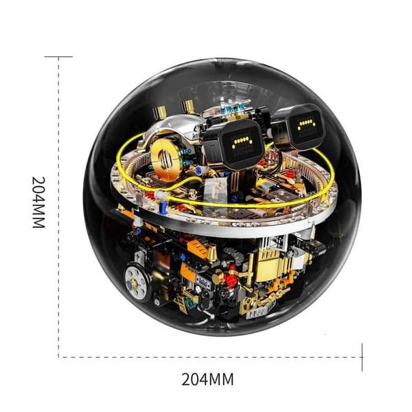 804PCS Programmable Spherical Robot with Remote Control Building Blocks Set Desktop Ornament Assembly Toy Birthday GiftJ260515