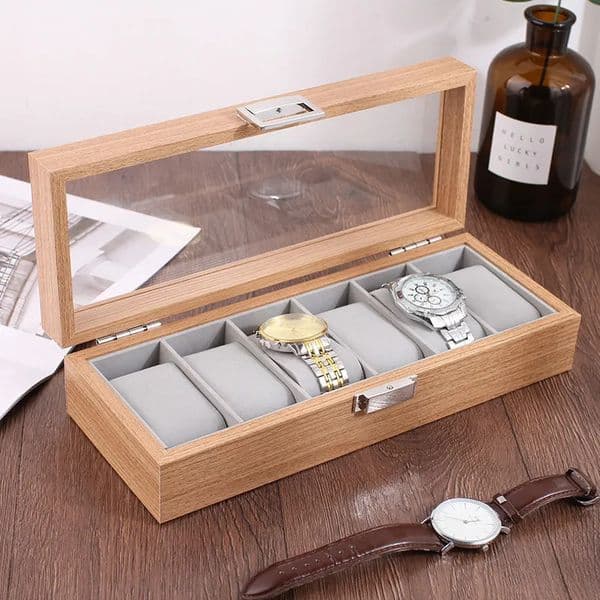 WellZone Style Environmental Protection Bamboo Watch Box Fashionable Chinese style Watch Storage Case 260514