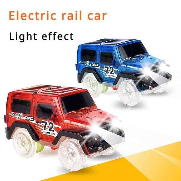 Boys Holiday Gift Electric Flash Car High Speed DIY Assembly Building Block Track Children Education Toy W260515