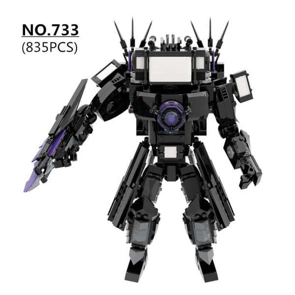 835pcs/set Skibidi Toilet Giant Version Upgraded Titan TV Man Building Blocks DIY Assembled Bricks Toys For Boys Christmas Gifts Z260515