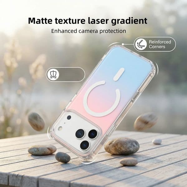 Luxury Matte Colorful Chameleon Magnetic Phone Case For iPhone 17e 16e 17 Air 16 15 14 Plus 13 12 Pro Max Shockproof Cover Z260522