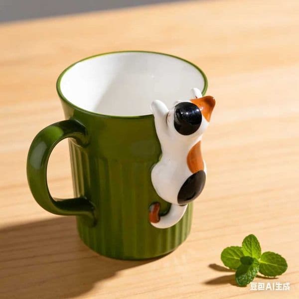 Creative Cartoon Cat Ceramic Mug Set for Couples Office Home Breakfast Milk Cup Afternoon Tea Coffee Gift for FriendsJ260515