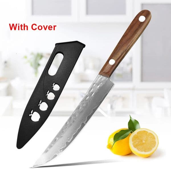 Damascus Knife Kitchen Professional Wooden Handle Fruit Peeler Cooking Meat Cutter Vegetable Slicer Chefs Bone Removal 260512