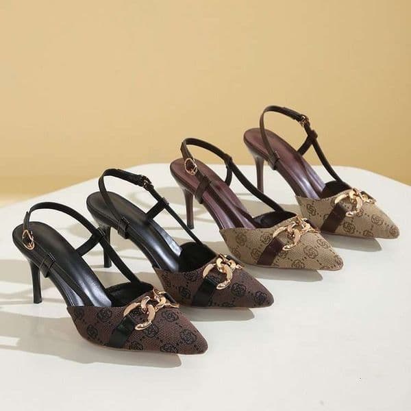 2026 New Plus Size Heels for Women Single Strap High Heel Pumps Thin Stiletto Heel Sandals Size 42