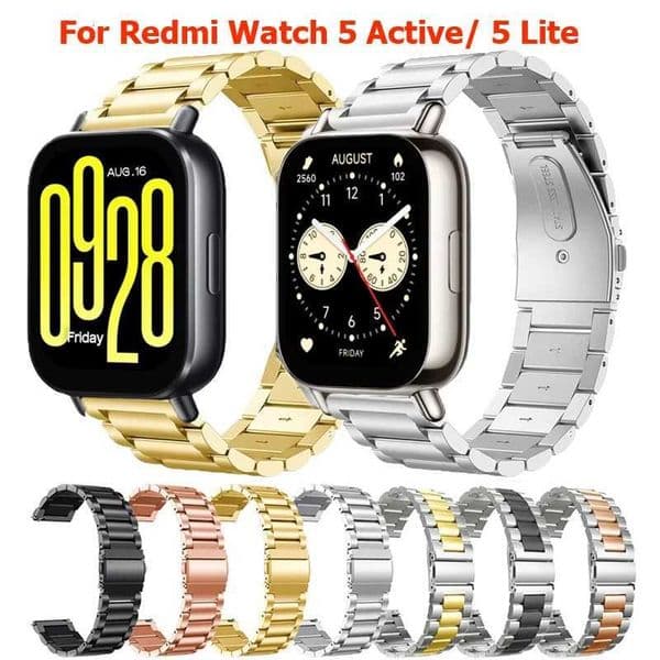 22mm Luxury Metal Strap for Redmi Watch 5 Active Stainless Steel Watchband For Redmi Watch 5 Lite Bracelet Correa X260514