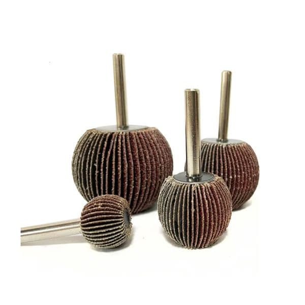 Luxury Designer Decor 5Pcs Spherical Sandpaper Flap Wheel 6Mm1/4 Shank 60-120 Grit Abrasive Rotary Tool Dremel Accessories room For Polishin 3