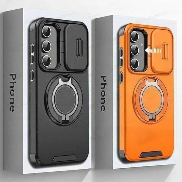 Case For Samsung Galaxy S26 S25 S24 S23 S22 S21 Ultra Plus S25 Edge S25FE S24FE Slide Camera Protect Magnetic holder Armor Cover C260515