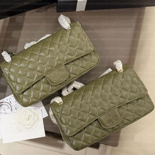 Designer Bags 2026 Trends Quality Medium Double Flap Bag Luxury Real Leather Caviar Lambskin Classic All Black Purse Quilted Handbag Shoulder