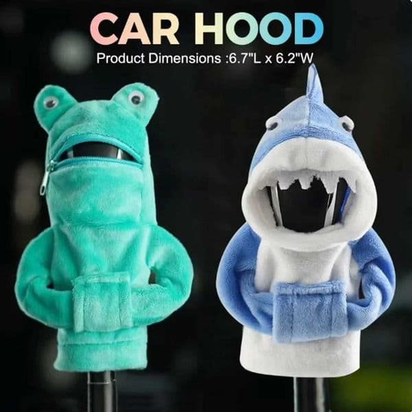 Fashion Hoodie Car Cute Cartoon Gear Shift Knob Cover Gearshift Handle Gear Lever Decorative Hoodie Cover Auto Interior Accessor T260514