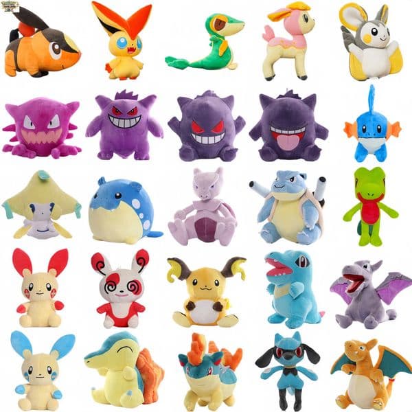 Pokemon Plush Toys Victini PelucheTepig Deerling Nivy Emolga Oshawott Stuffed Peluche Quilava Cyndaquil Jirachi Doll Room Decor L260515HNCA