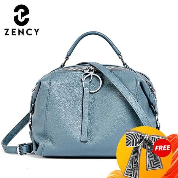 Zency Womens Handbag Genuine Leather Cowhide Crossody Ladies Shoulder Top Handle SaTChel 2026 Pillow Bags Shopper H260515