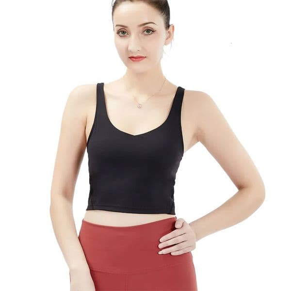 2026 New New Uback Quick Dry Padded Fitness Crop Tops Women outdoor Solid Vesttype Lycra Material Yoga Workout Sports Bras With Removable Pads Free Shipping 02