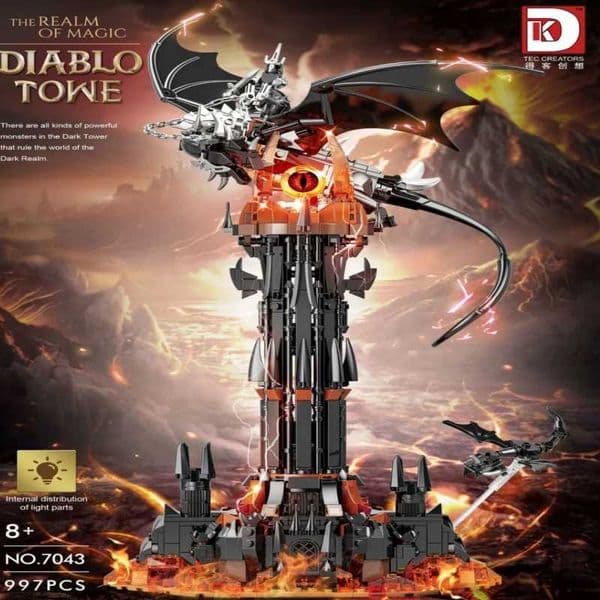 MOC Lord Rings Movie The Fell Beast Magic Tower With Led Lights Magic Fortress Castle Assemble Collection Bricks Model Toys Gift Z260515